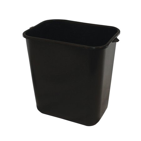 Impact Products 28 qt Rectangular Trash Can, Black, Open Top, Polyethylene IMP 7702-5